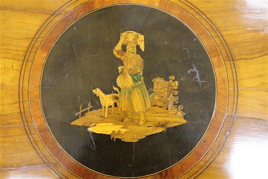 A Victorian inlaid butlers tray gifted by repute by Queen Victoria